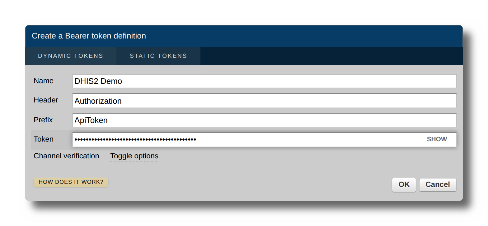 Token for the demo instance
