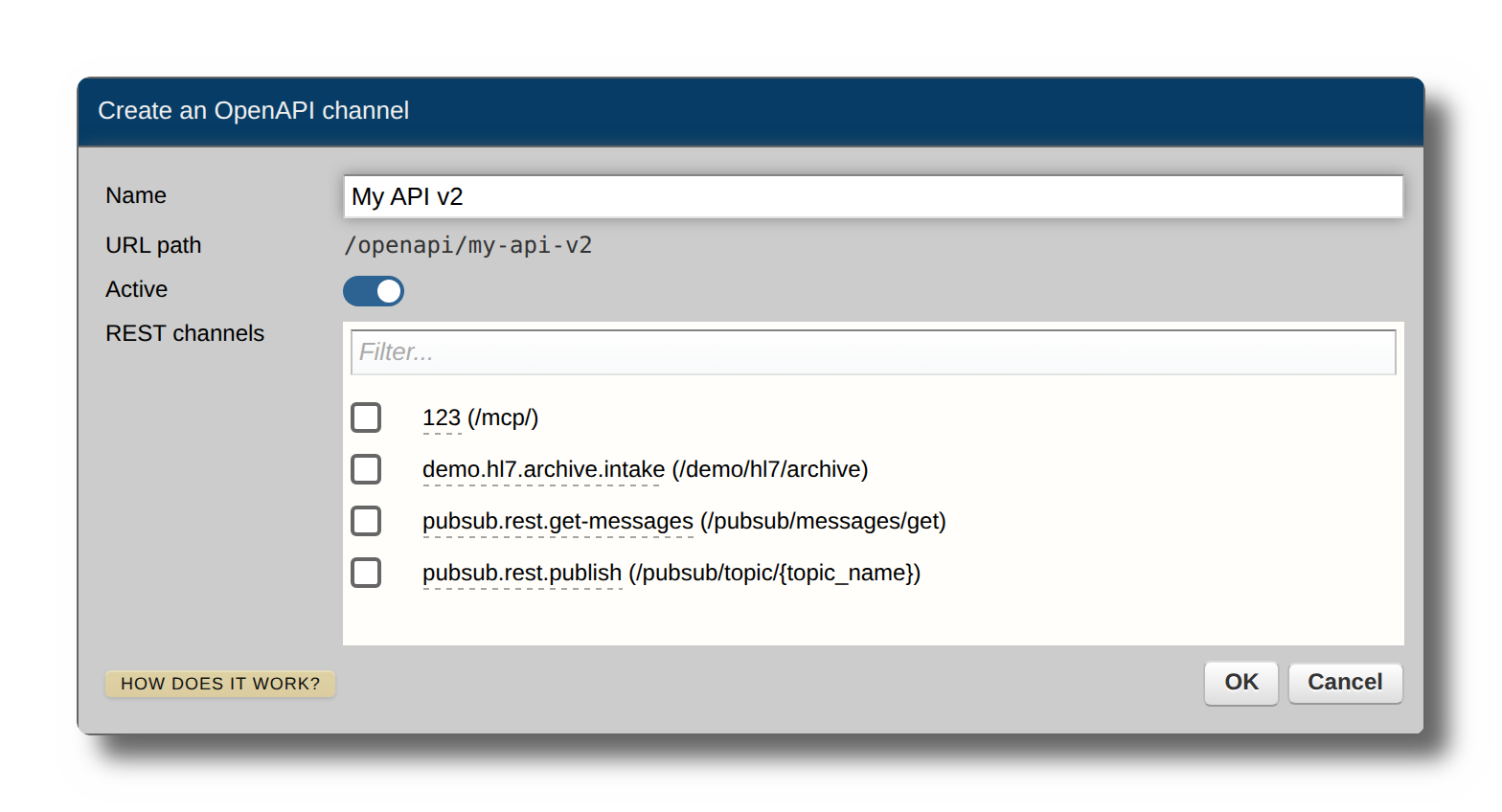New OpenAPI channel