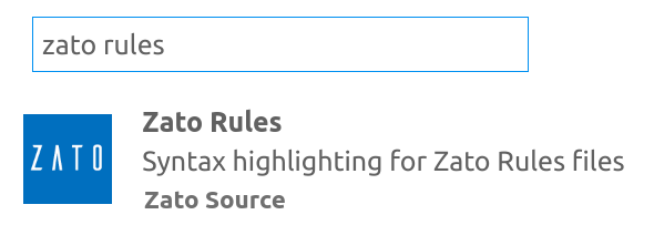 VS Code Plugin for Zato Rule Engine