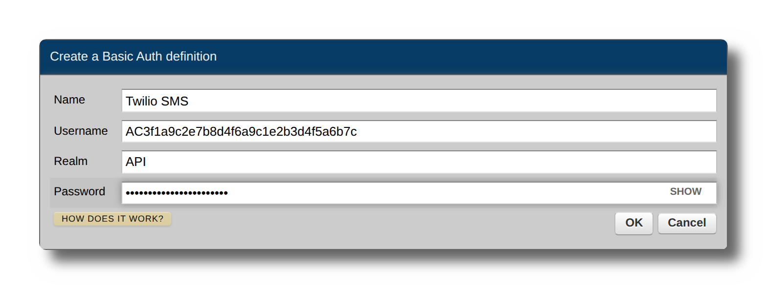Basic Auth for Twilio